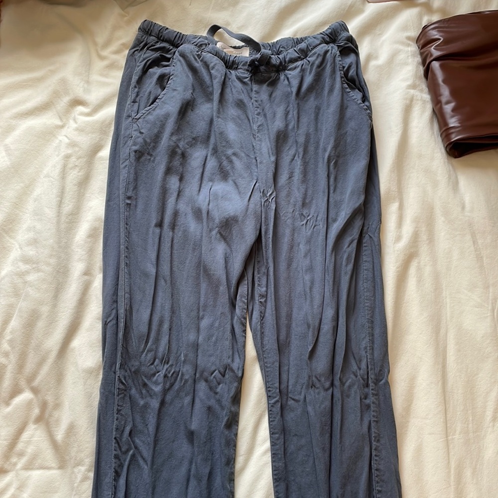 Cloth and stone linen joggers
